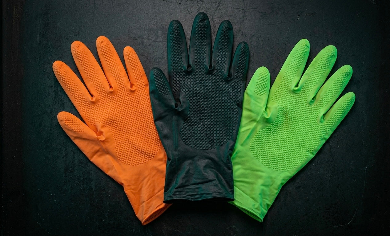 8 Mil Diamond Textured Nitrile Gloves — Heavy Duty Disposable