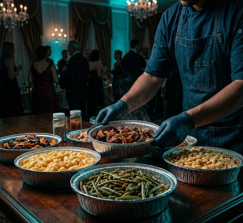 Round Aluminum Containers & Trays — Food Service Grade