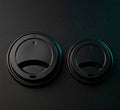 Paper Cup Lids — Black — Food Service Grade