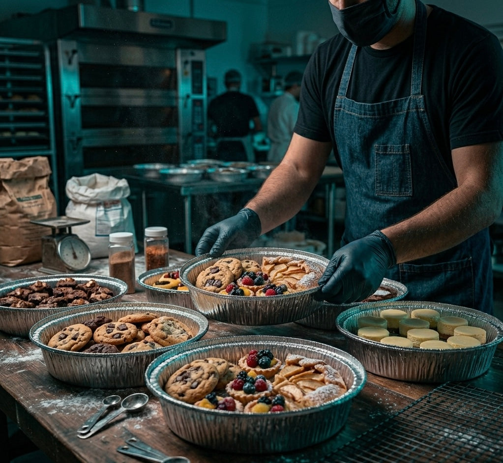 Round Aluminum Containers & Trays — Food Service Grade