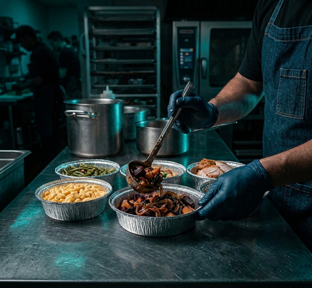 Round Aluminum Containers & Trays — Food Service Grade