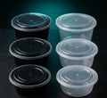 Round Microwave Containers with Lid — Food Service Grade