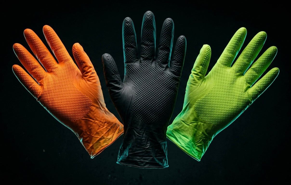 8 Mil Diamond Textured Nitrile Gloves — Heavy Duty Disposable