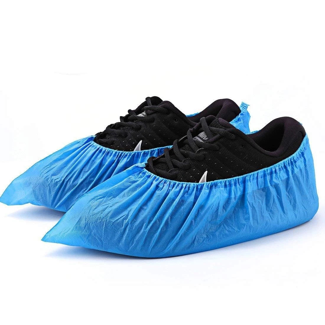 Blue Non-Skid Disposable Shoe Covers